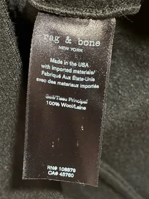 rag & bone Lexington Wool Blazer black jacket women size 0 thumbnail 6