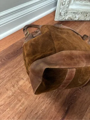 Anabaglish suede leather bucket bag with dreamcatcher charm thumbnail 11