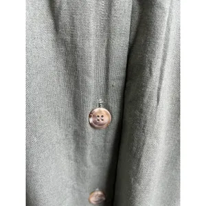 Audrey Parks Francesca's Sage Green Linen Blend Midi Dress‎ Size XL thumbnail 6