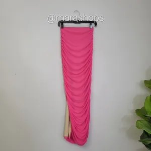 Miss Circle Pink Ruch Maxi Skirt thumbnail 4