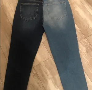 Adorable 2 Toned Jeans Blue thumbnail 2