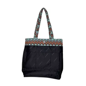 Vera Bradley Quilted "Sierra Stream" Medium Vera Tote Shoulder Handbag Blue‎ thumbnail 3