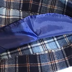 Pendleton vintage skirt blue plaid a-line with side zipper and hook closure. thumbnail 9