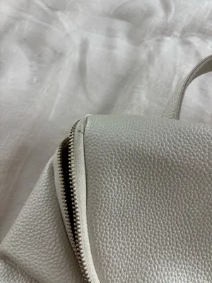 Cream Backpack Purse White thumbnail 7