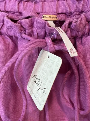 NWT Free People Mirella Cinched Shorts in Pink Plum Size XS thumbnail 5