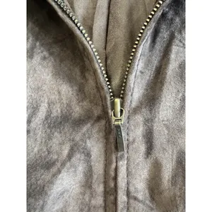 Chico’s Genuine Brown Suede Leather Zip Jacket 90s Y2K Minimalist⁠ size large thumbnail 6