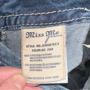 Miss Me Easy Cropped Jeans Women's 29 Dark Blue Stretch Denim Mid-Rise thumbnail 8