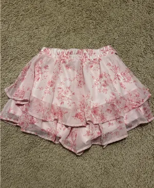 Altar'd State Pink Floral Skirt thumbnail 4