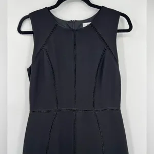 Bailey44 Sheath Midi Dress Sleeveless Cut Outs Zipper Lined Black Size Medium thumbnail 2