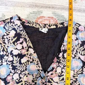Billabong Boho Floral Maxi Dress Medium 3/4 Sleeve Cottagecore Peasant‎ Prairie thumbnail 7