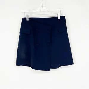 Superdown Lizette‎ Double Breasted Mini Skirt Women's Size M Blue Dark Academia thumbnail 2