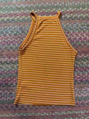 Orange Striped Ribbed High thumbnail 2