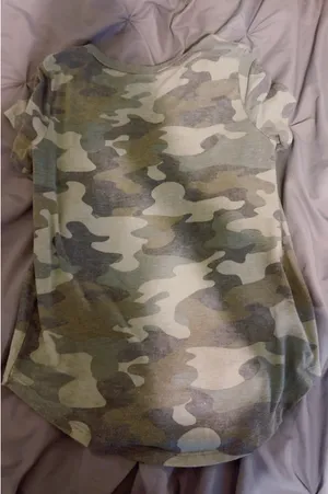 womens camo tshirt Green Size XS thumbnail 4