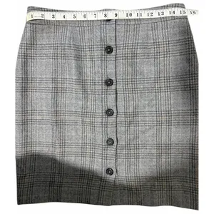 Brooks Brothers‎ 346 Gray Plaid Skirt Front Button Women's Size 6 thumbnail 8