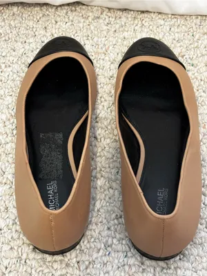 MICHAEL Michael Kors Dylyn Logo Ballet Flat Toffee Black size 9 thumbnail 5