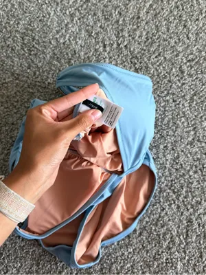 J. Crew Light Blue Ruched Plunge One-Piece Swimsuit Tummy Control Coastal SZ 6 thumbnail 5