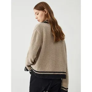 Commense NWT Women Small Tan Knit Open Front Cardigan Quiet Luxury Old Money thumbnail 5