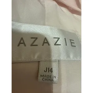 Azazie Pink Sleeveless Tie Strap Bridesmaid Cami Tank Fit & Flare Midi Dress 14 thumbnail 6