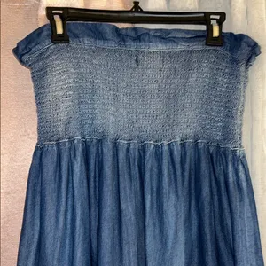 Rewash Size M Strapless Denim Dress thumbnail 6