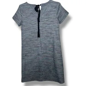 LOFT Blue Multi Tweed Sheath Dress Short Sleeve Pockets Size 0 thumbnail 10