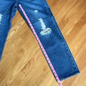 Levi’s Wedgie Straight Jeans Women’s 27x28 Blue High Rise Distressed 100% Cotton NWT thumbnail 11