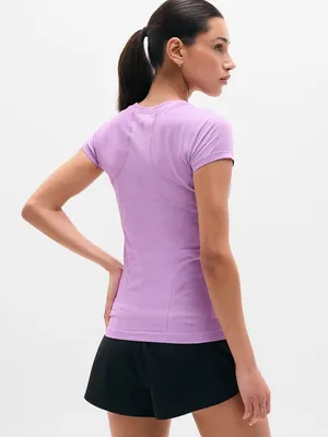 New Athleta L Momentum Seamless Short Sleeve Tee Wildflower Violet Large thumbnail 5