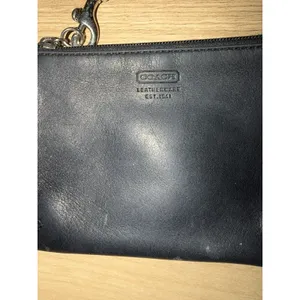 Coach Black Leather Wristlet Coin Purse M thumbnail 4
