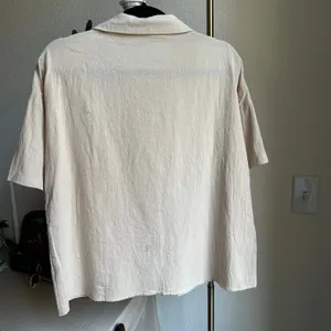 Amazon Cream 2-Piece Short Sleeve Button Up Set thumbnail 4