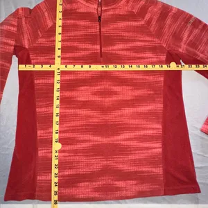 Columbia • Fleece Pink Striped 1/4 Zip Sweater • Women’s size XL • Warm & Cozy thumbnail 6