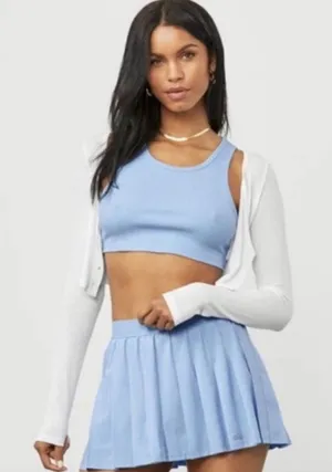 Alo Yoga Varsity Tennis Skirt, Blue Skies thumbnail 1