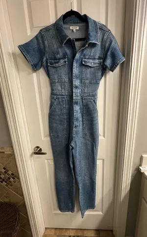 Good American Women's Blue Denim Jumpsuit thumbnail 1