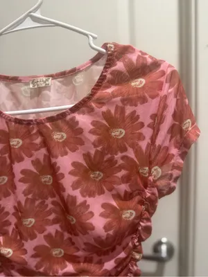 Free People "Keep It Simple" mesh baby tee thumbnail 3