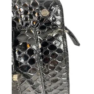 Calvin Klein embossed faux leather black purse thumbnail 4