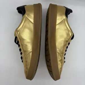 Jeffrey Campbell JC Play Womens 8 Shoes Sneakers Gold Metallic Leather thumbnail 4