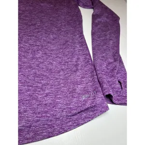Nike Nike Heathered Purple Dri-FIT Pullover Sz M Nike Running w Thumbholes thumbnail 4