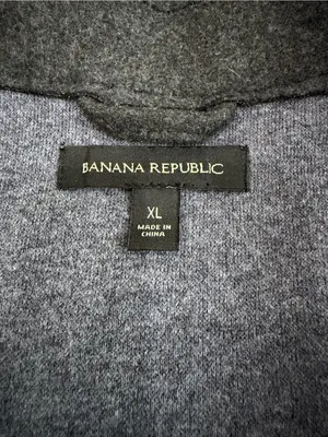 Banana Republic Solid 4 Pocket Shacket Oversized Jacket Dark Charcoal Size XL thumbnail 9