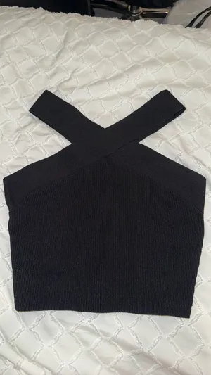 Aritzia Babaton Ribbed Knit Black Top thumbnail 3