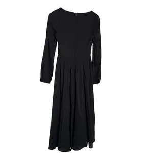 Reformation Oria Organic Cotton Long Sleeve Shirred V-Waist Scoop Midi Dress 0 thumbnail 15