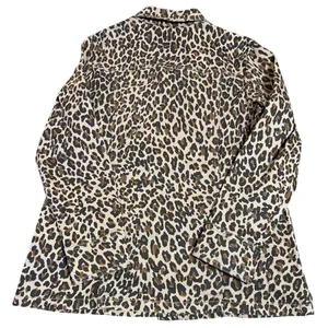 2/$30 NEW Code Bleu Size‎ Large Leopard Animal Print Women Jacket Button Up Chic Brown thumbnail 2