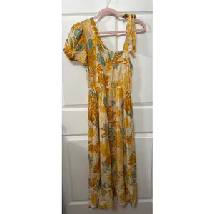 NWT Band of the Free Pineapple Cream Avila One-Shoulder Dress, S thumbnail 3