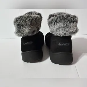 Khombu black suede winter booties women size 8 M thumbnail 7