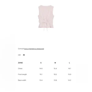NWT Zara women’s Pink Gingham Tie-Front Top medium thumbnail 7