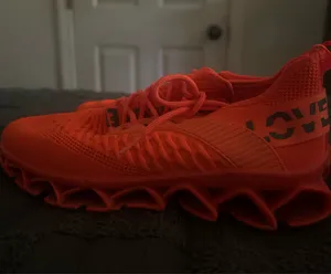 Women’s Orange Athletic Knit Running Shoes Size 7.5 thumbnail 3