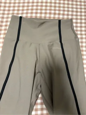 Abercrombie & Fitch YPB activewear leggings in a greystone color thumbnail 2