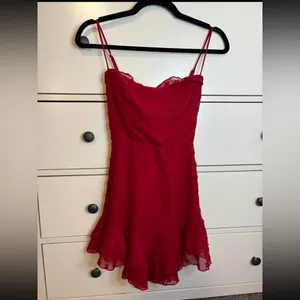 Lucy in the Sky Jianna Fit and Flare Dress in Red Size Small thumbnail 2
