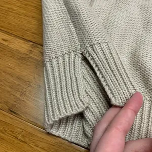 Jun & Ivy Turtleneck‎ Sweater Womens Small Beige Striped Knit Pullover Neutral thumbnail 4