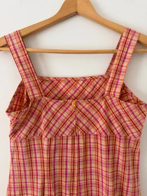 California Concepts Vintage 90s Y2k Pink Plaid Mini Dress thumbnail 7