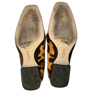 Franco Sarto Square Mouth Calf Hair Leather Animal Print Loafer(Size 8M) thumbnail 4