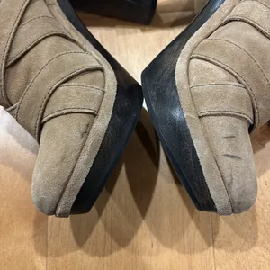 Juicy Couture Collette suede clogs mules platform shoes 7.5 tan thumbnail 6