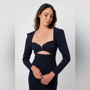Elliatt Scarlette Navy Blue Cutout Midi‎ Dress Size M thumbnail 2